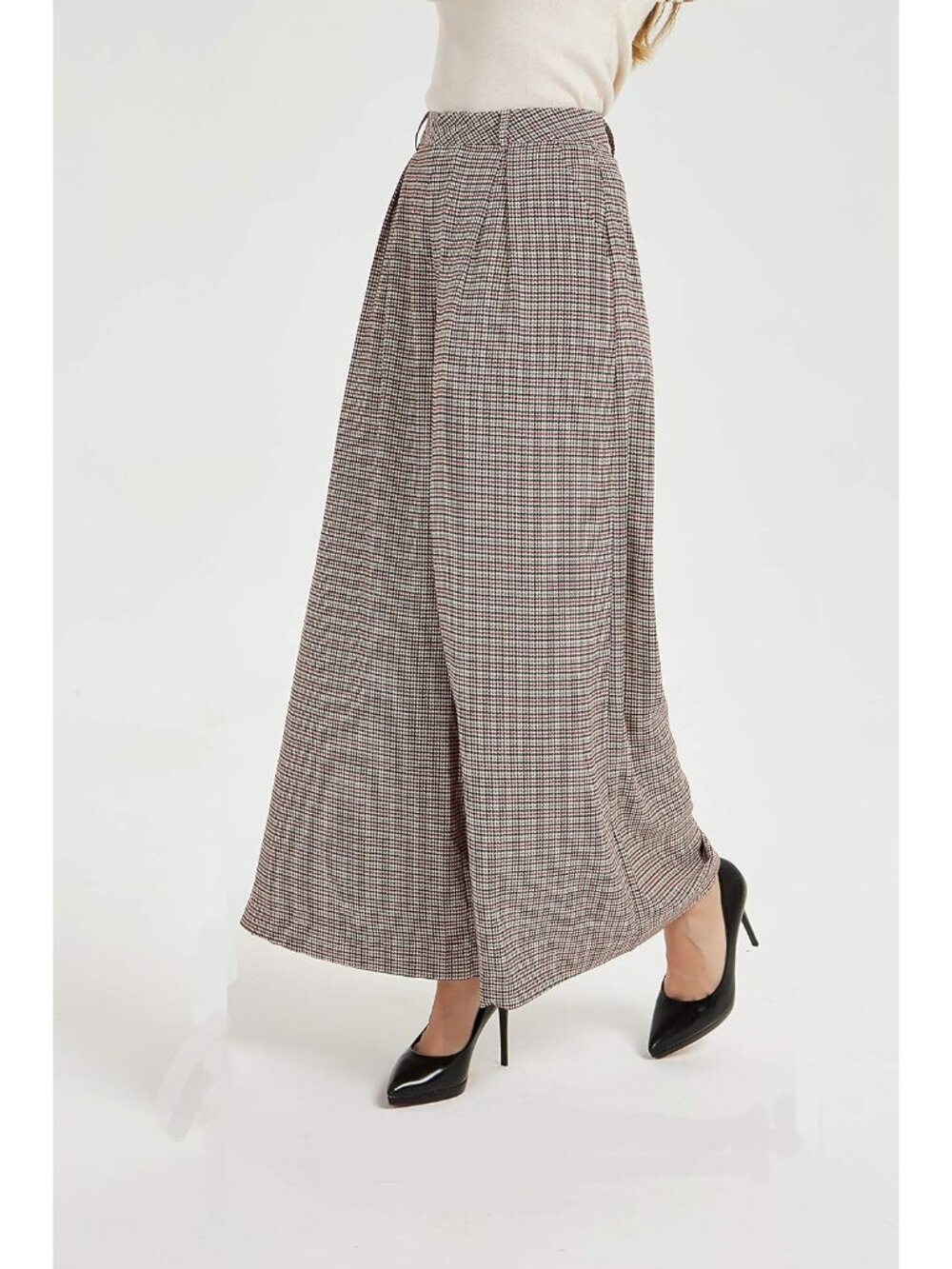 Womens High Waist Casual Wide Leg Palazzo Business Pants | Office Trousers, Dres - Picture 6 of 6